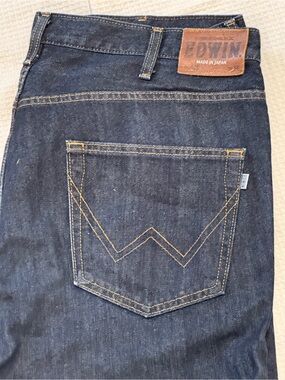 EDWIN Men’s Dark Blue Selvedge Jeans - Classic Straight Fit made in Japan